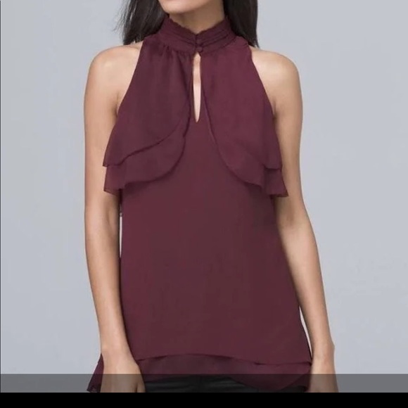 White House Black Market Tops - NWOT WHBM maroon top.